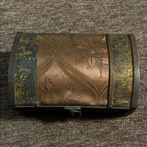 Vintage Decorative Box with Floral Design